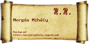 Morgós Mihály névjegykártya