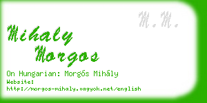 mihaly morgos business card
